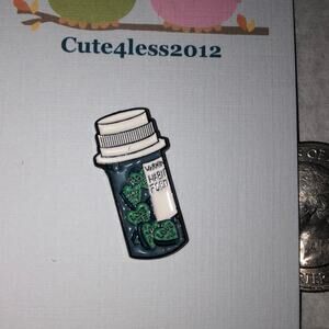 Habit Form Pill Bottle Pin Brooch